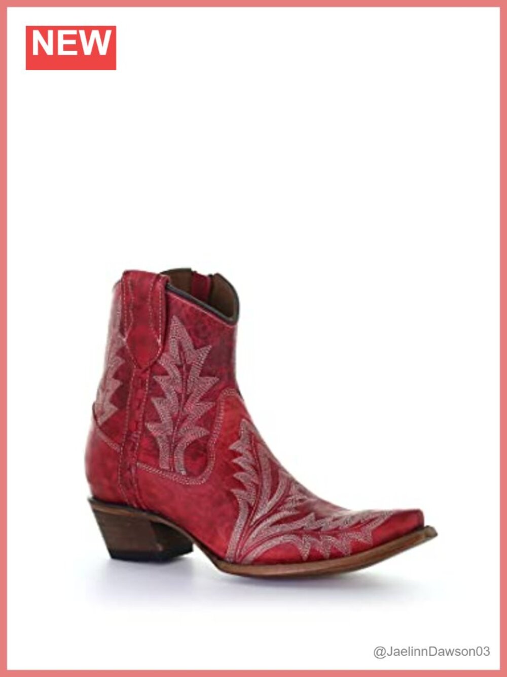 Snip Toe Leather Ankle Bootie with Cuban Heel, Casual Fall Wear